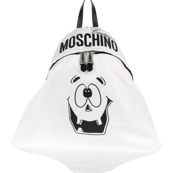 SS20 Moschino Coutre Jeremy Scott WHITE PUMPKIN FACE GHOST BACKPACK TRICK main image 4